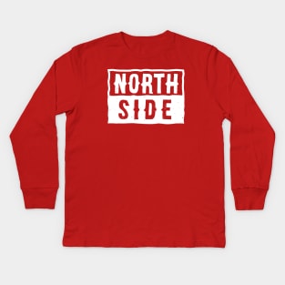 North Side (white - worn) [Rx-Tp] Kids Long Sleeve T-Shirt